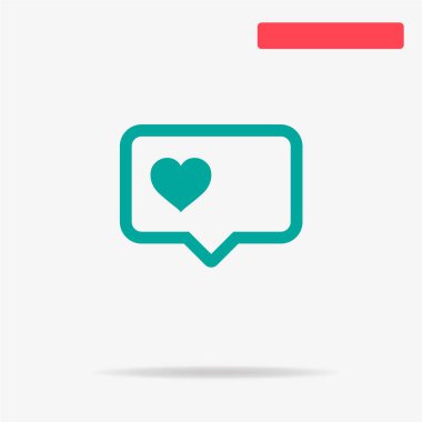 Aşk simgesi. Vektör konsept illüstrasyon tasarımı için.