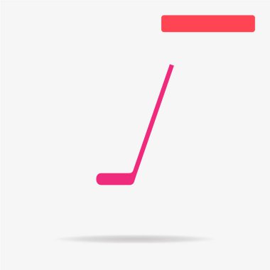 Buz hokeyi sopa simgesi. Vektör konsept illüstrasyon tasarımı için.