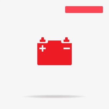 Araba pil simgesi. Vektör konsept illüstrasyon tasarımı için.