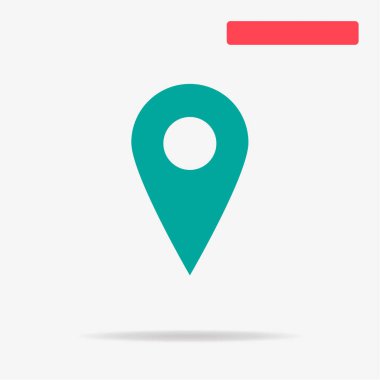 Harita işaretleyici simgesi. tasarım için vektör çizimi.