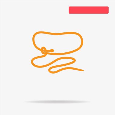 Kovboy kement simgesi. Vektör konsept illüstrasyon tasarımı için.