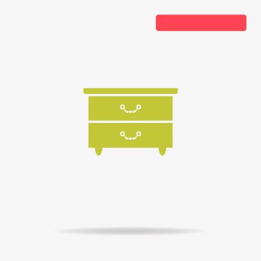 Dolap dolap simgesi. Vektör konsept illüstrasyon tasarımı için.