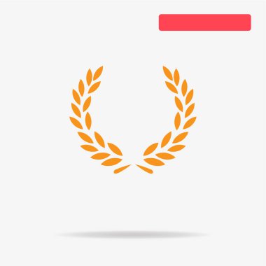 Defne çelengi simgesi. Vektör konsept illüstrasyon tasarımı için.