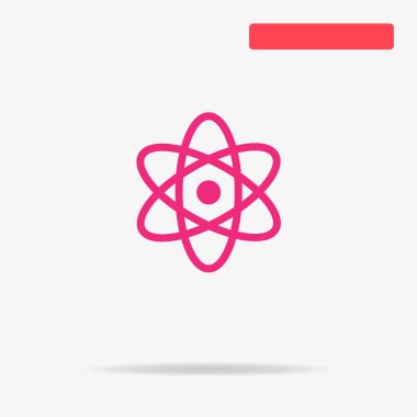 Atom simgesi. Vektör konsept illüstrasyon tasarımı için.