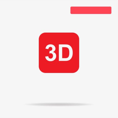 3D simgesi. Vektör konsept illüstrasyon tasarımı için.