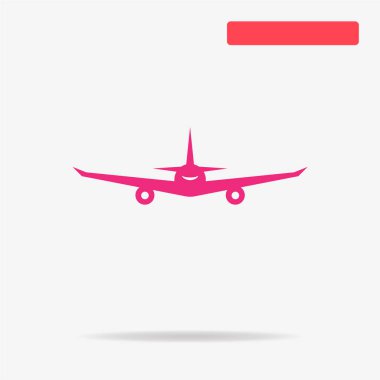 Uçak ikonu. tasarım için vektör çizimi.