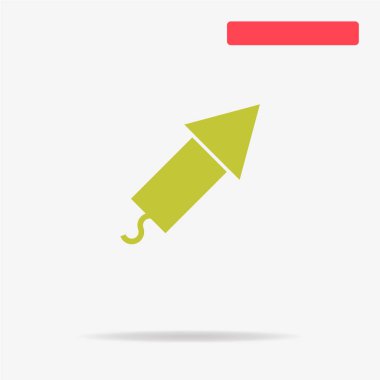 Havai fişek roket simgesi. Vektör konsept illüstrasyon tasarımı için.