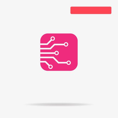 Devre kartı simgesi. Vektör konsept illüstrasyon tasarımı için.