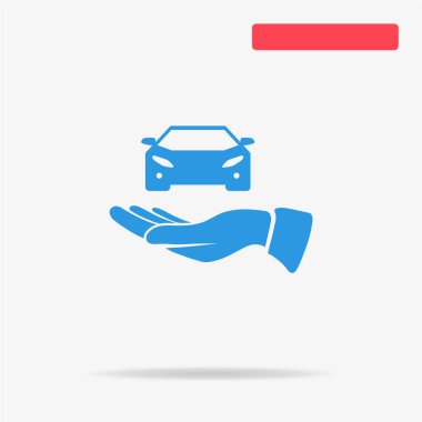 Otomatik ve el simgesi. Vektör konsept illüstrasyon tasarımı için.