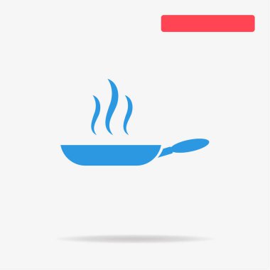 Kızartma tavası simgesi. Vektör konsept illüstrasyon tasarımı için.