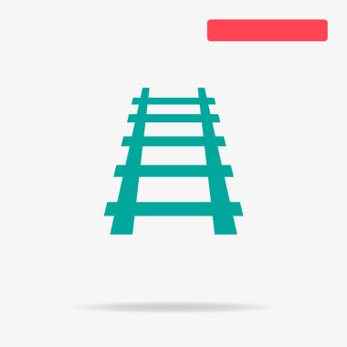 Demiryolu yol simgesi. Vektör konsept illüstrasyon tasarımı için.