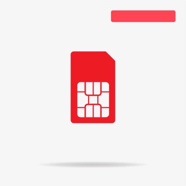 SIM kartı simgesi. Vektör konsept illüstrasyon tasarımı için.