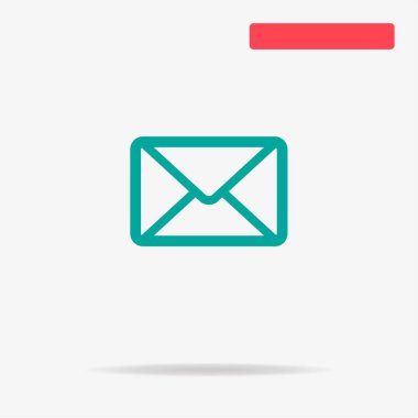 Zarf simgesi. Vektör konsept illüstrasyon tasarımı için.