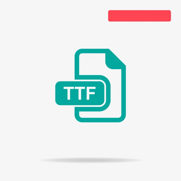 Icono Ttf Ilustración Del Concepto Vectorial Para Diseño — Vector de stock