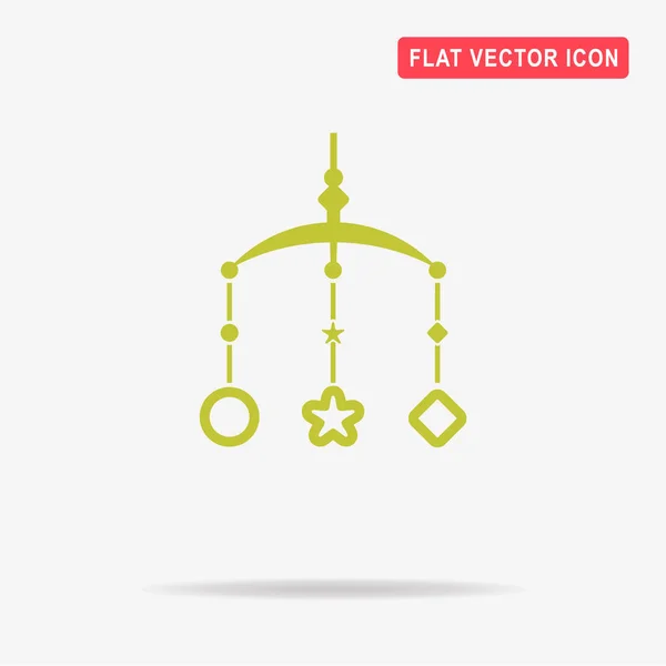 Baby Bed Carrousel Pictogram Vectorillustratie Concept Voor Ontwerp — Stockvector