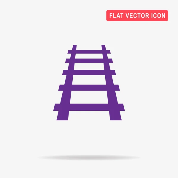 Icône Route Ferroviaire Illustration Vectorielle Concept Pour Design — Image vectorielle