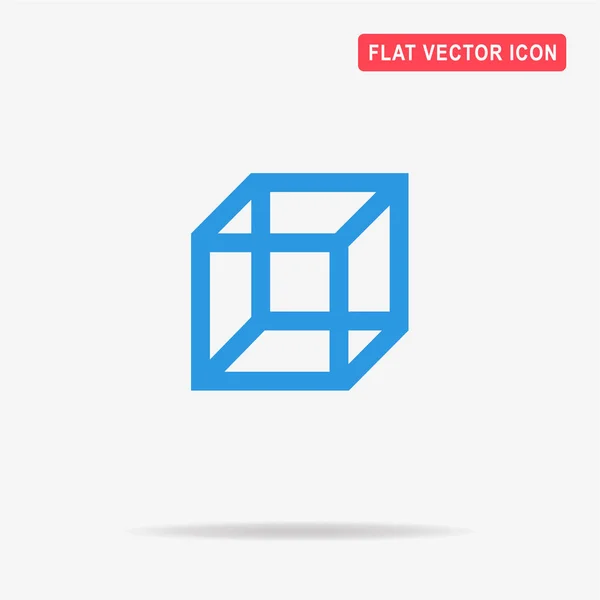 Ícone Cubo Ilustração Conceito Vetor Para Design — Vetor de Stock