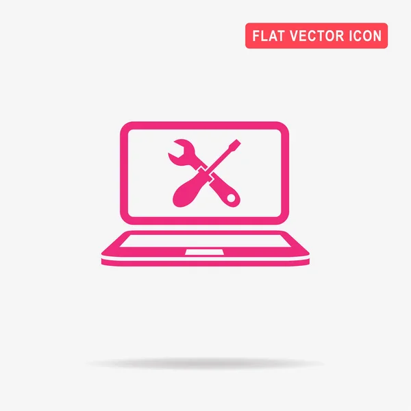 Repair Computer Icon Vector Concept Illustration Design — Stock Vector