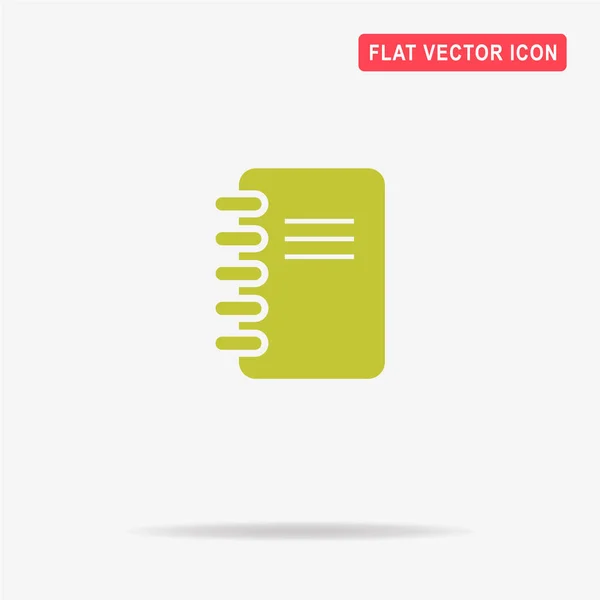 Icona Del Blocco Note Illustrazione Concettuale Vettoriale Design — Vettoriale Stock