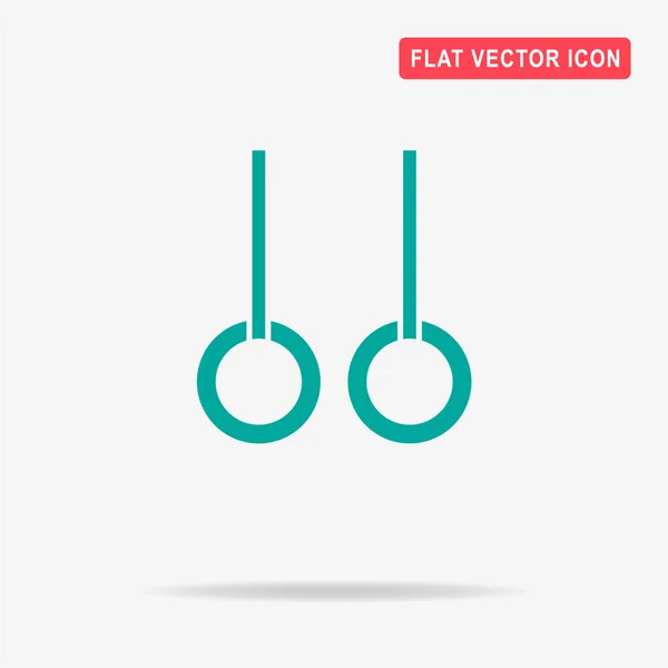 Icono Anillos Gimnásticos Ilustración Del Concepto Vectorial Para Diseño — Vector de stock