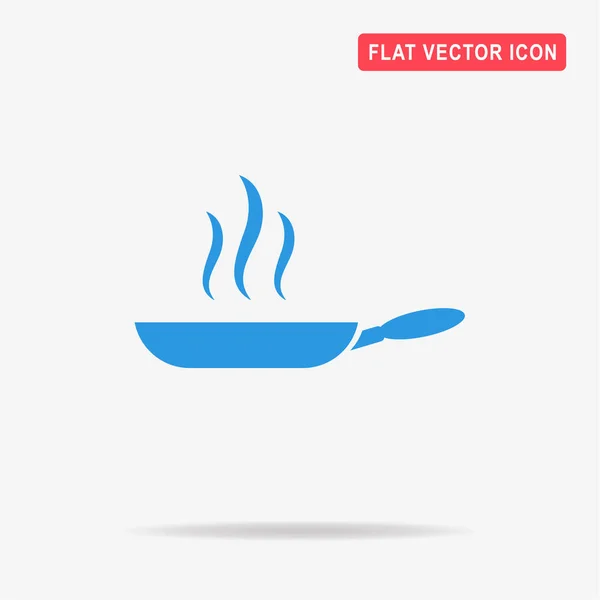 Frying Pan Icon Vector Concept Illustration Design — Stock Vector