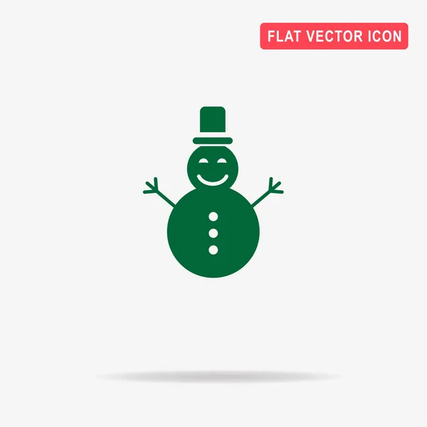 Kerst Sneeuwpop Pictogram Vectorillustratie Concept Voor Ontwerp — Stockvector