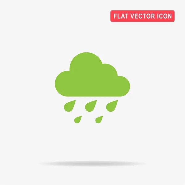 Wolk Met Regen Pictogram Vectorillustratie Concept Voor Ontwerp — Stockvector