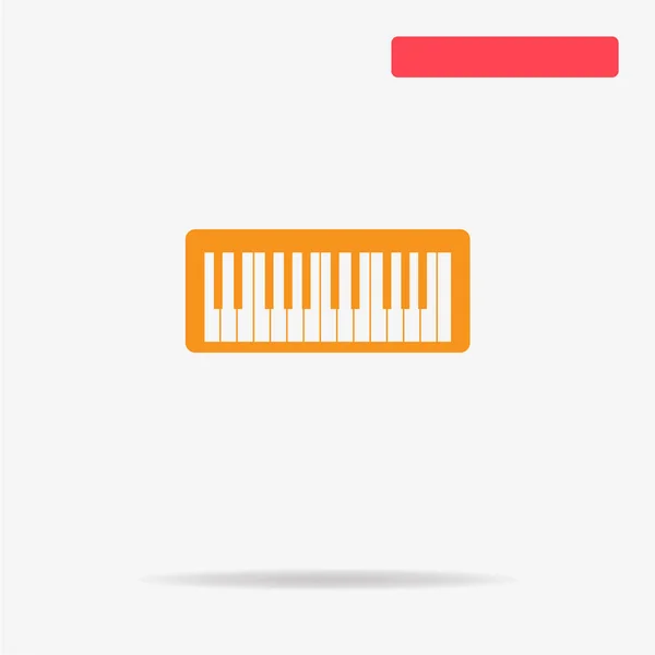 Midi Keyboard Icon Vector Concept Illustration Design — Stock Vector