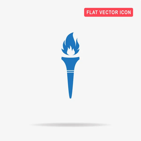 Icono Antorcha Ilustración Del Concepto Vectorial Para Diseño — Vector de stock