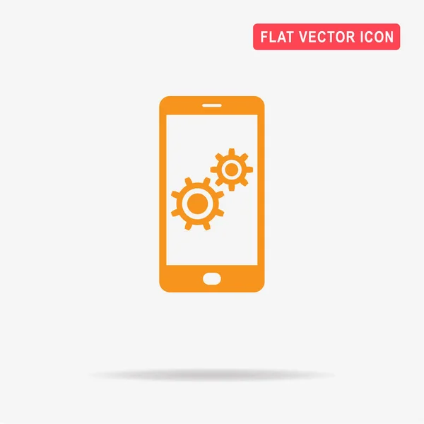 Mobile Development Icon Vector Concept Illustration Design — Stock Vector