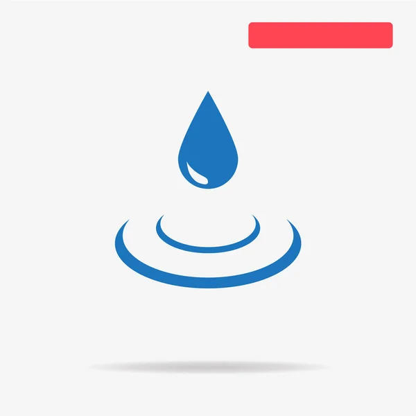 Vatten Droppe Ikonen Begreppet Vektorillustration För Design — Stock vektor