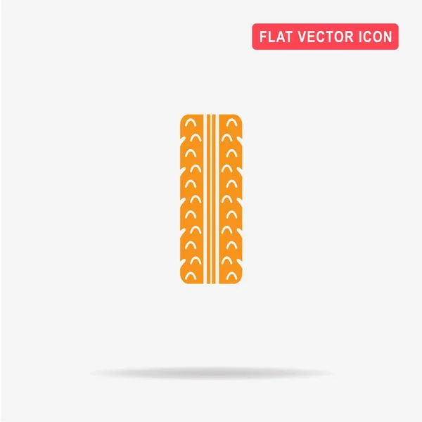 Tire Icon Vector Concept Illustration Design — Stock Vector