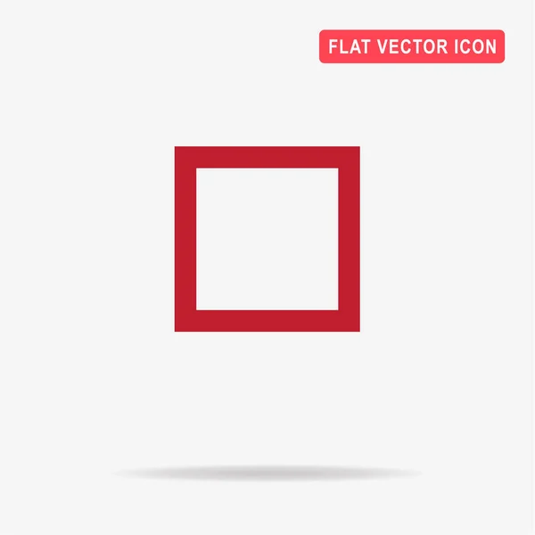 Quadratisches Symbol Vektor Konzept Illustration Für Design — Stockvektor