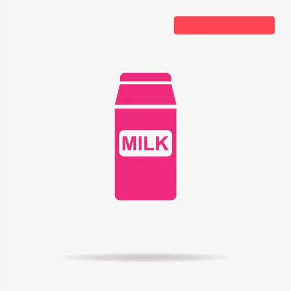 Икона Молока Векторная Концепция — стоковый вектор