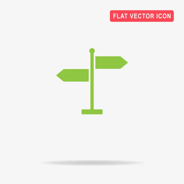 Direction Sign Icon Vector Concept Illustration Design — Stock Vector