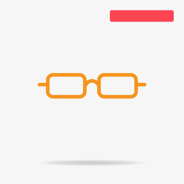 Ikona Brýlemi Vektorové Ilustrace Koncept Pro Design — Stockový vektor