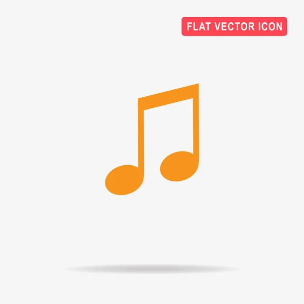 Icono Nota Musical Vector Concepto Ilustración Para Diseño — Archivo Imágenes Vectoriales