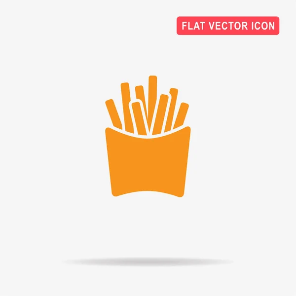 French Fries Icon Vector Concept Illustration Design — Stock Vector