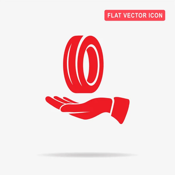 Wegpictogram Band Hand Vectorillustratie Concept Voor Ontwerp — Stockvector