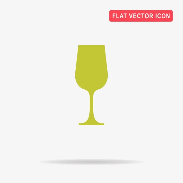 Wine Glass Icon Vector Concept Illustration Design — Stock Vector