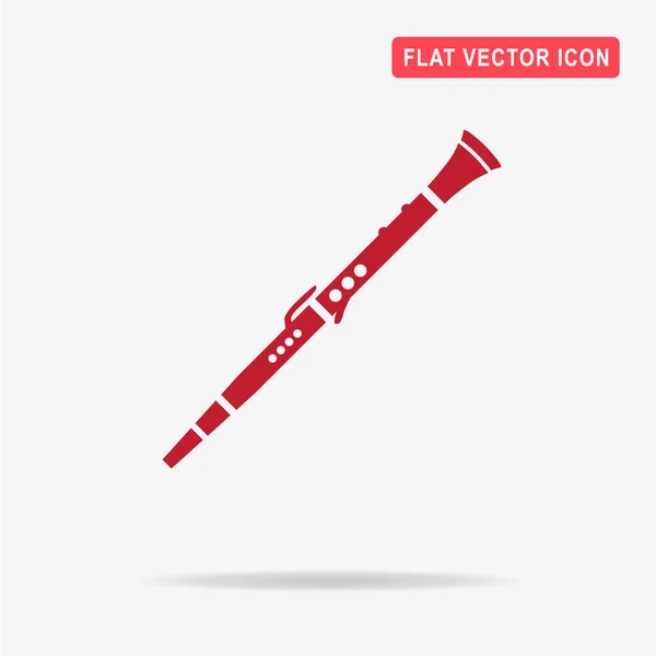 Klarinet Pictogram Vectorillustratie Concept Voor Ontwerp — Stockvector