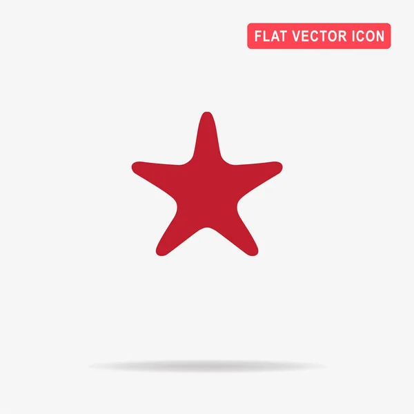 Starfish Icon Vector Concept Illustration Design — Stock Vector
