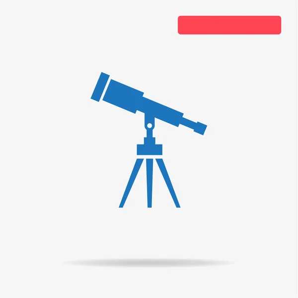 Teleskop Simgesi Vektör Konsept Illüstrasyon Tasarımı Için — Stok Vektör