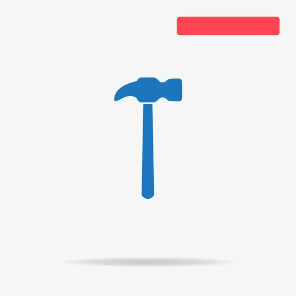 Hammer Icon Vector Concept Illustration Design — Stock Vector