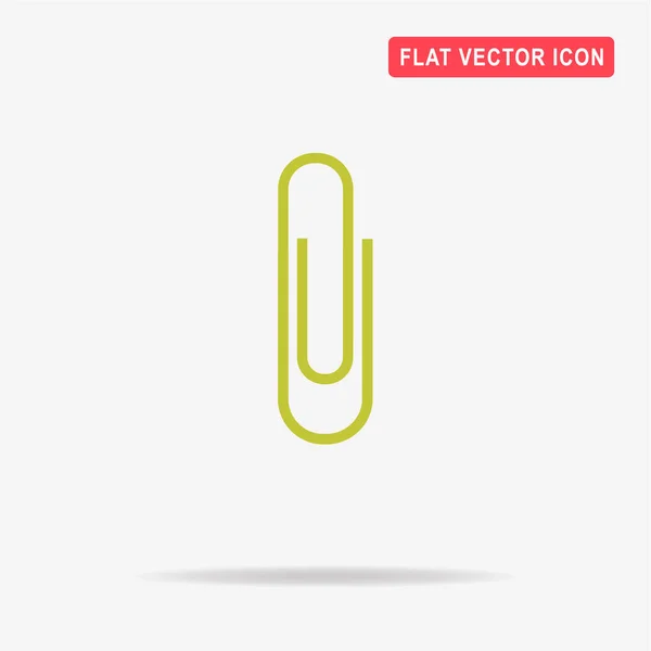 Paper Clip Icon Vector Concept Illustration Design — Stock Vector