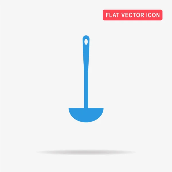 Suppenkelle Ikone Vektor Konzept Illustration Für Design — Stockvektor