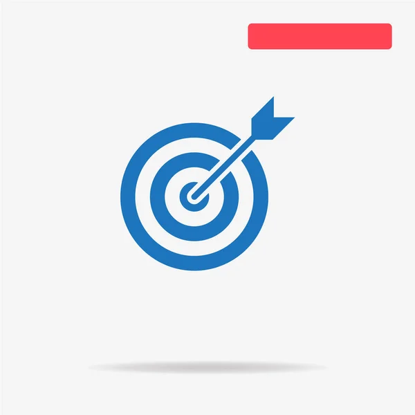 Target Arrow Icon Vector Concept Illustration Design — Stock Vector