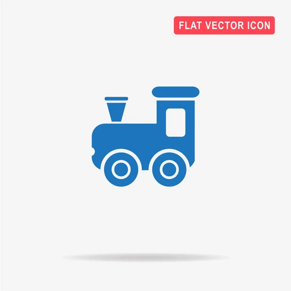 Иконка Игрушечного Поезда Векторная Концепция — стоковый вектор