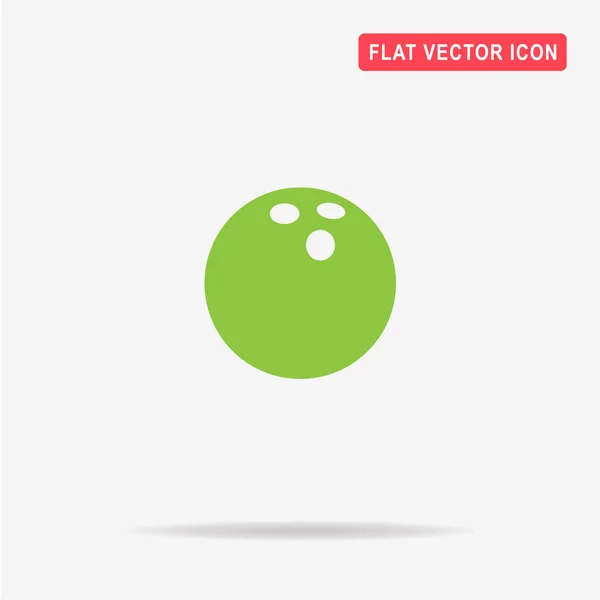 Bowlingball Ikone Vektor Konzept Illustration Für Design — Stockvektor