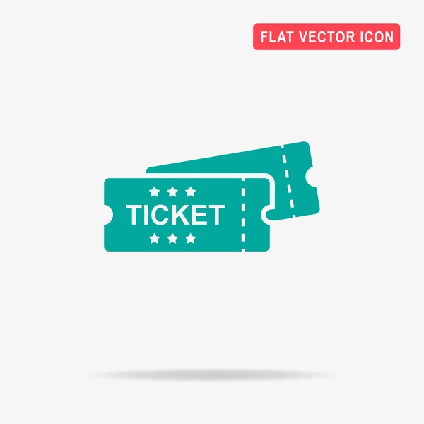 Ticket Pictogram Vectorillustratie Concept Voor Ontwerp — Stockvector